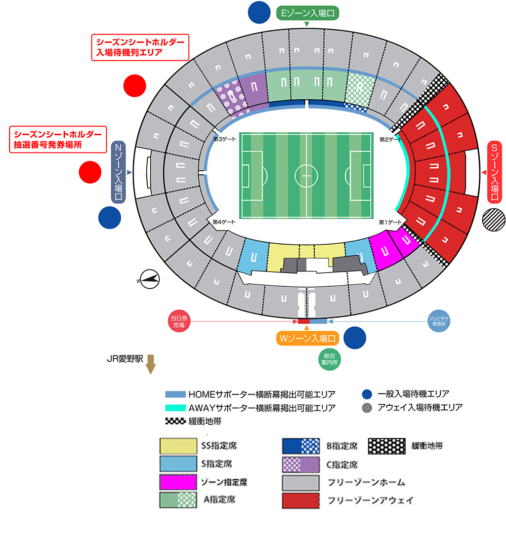 エコパスタジアム見取り図